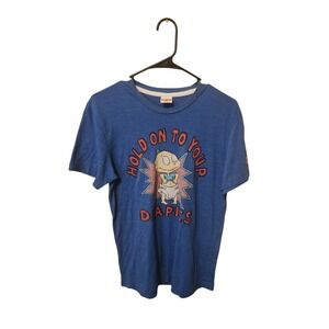 Rugrats Shirt S Blue Tommy Hold on to Your Diapies Homage Made in USA